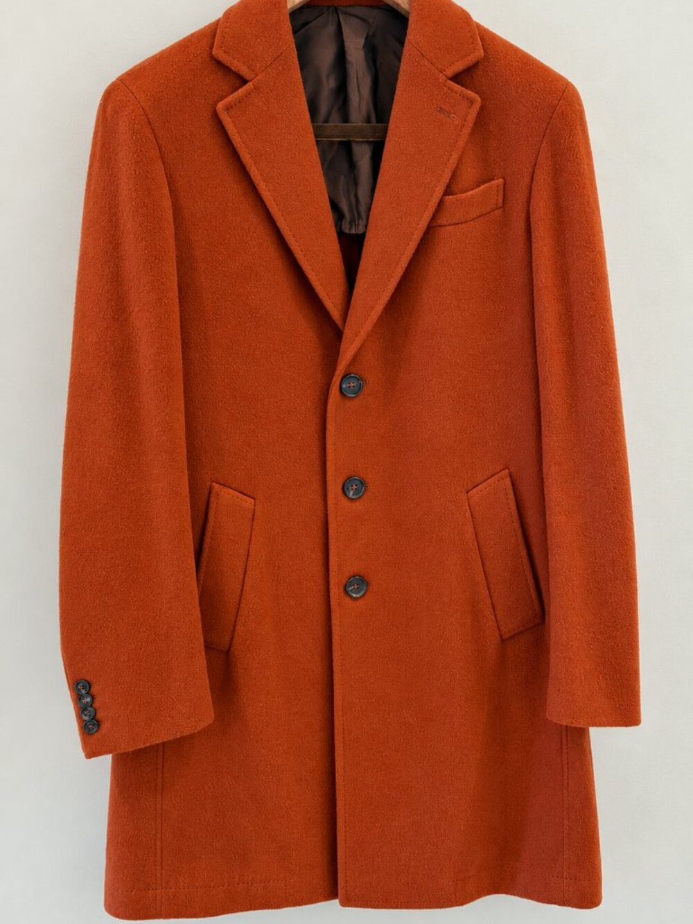 Pal Zileri Wool & Cashmere Coat – Rust Orange – IT 50 / US 40R